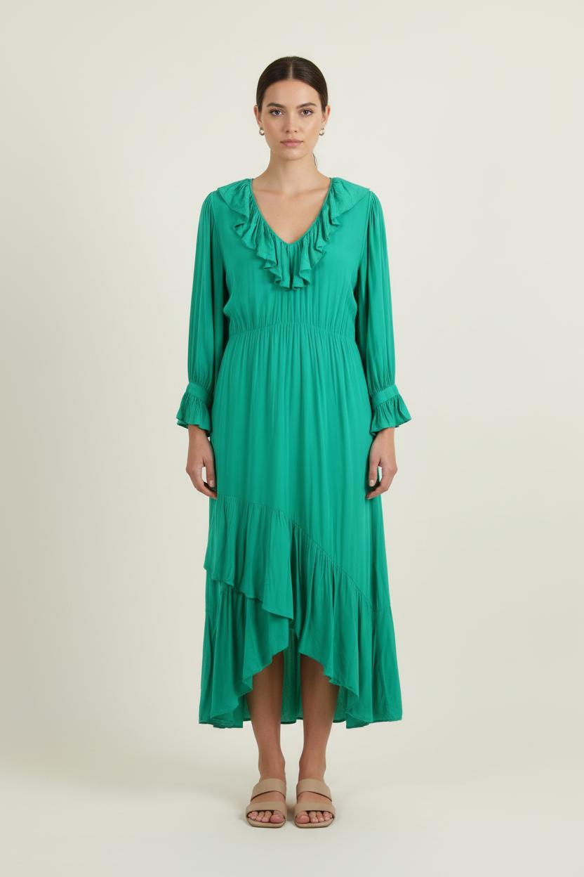 Robe Midi Verte - Taille M/38 de la marque ba&sh | PARAD75023 - Vendu par Paradigme - Image 1