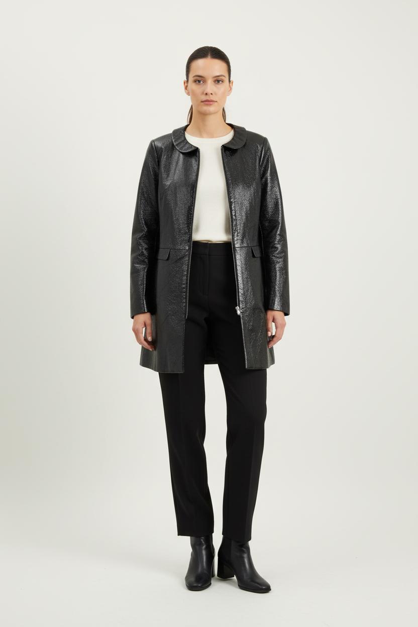 Manteau Noir - Taille S/36 de la marque Claudie Pierlot | PARAD75028 - Vendu par Paradigme - Image 1