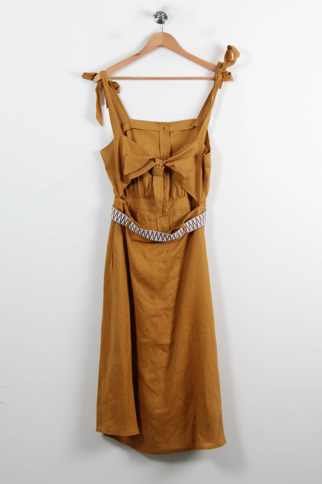 Robe Midi Marron - Taille M/38 de la marque La Française | PARAD75031 - Vendu par Paradigme - Image 4