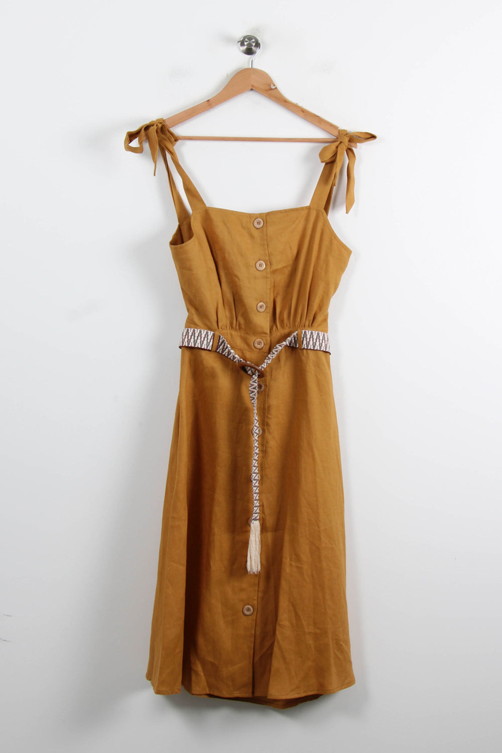 Robe Midi Marron - Taille M/38 de la marque La Française | PARAD75031 - Vendu par Paradigme - Image 2