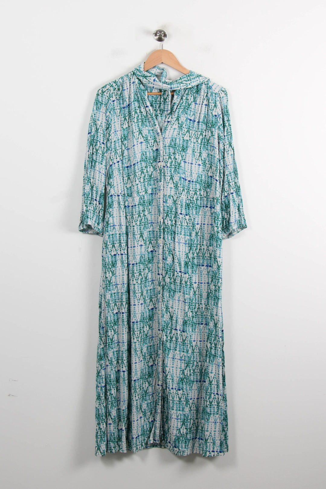 Robe Longue Bleu et Blanc - Taille L/40 de la marque Caroll | PARAD75034 - Vendu par Paradigme - Image 2