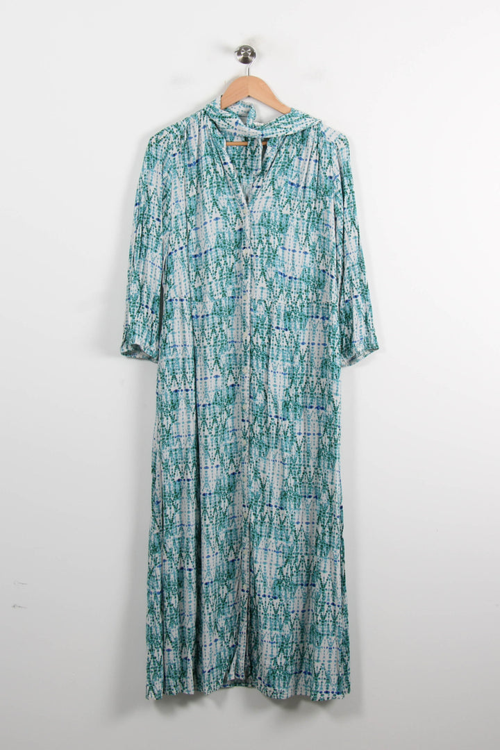 Robe Longue Bleu et Blanc - Taille L/40 de la marque Caroll | PARAD75034 - Vendu par Paradigme - Image 2
