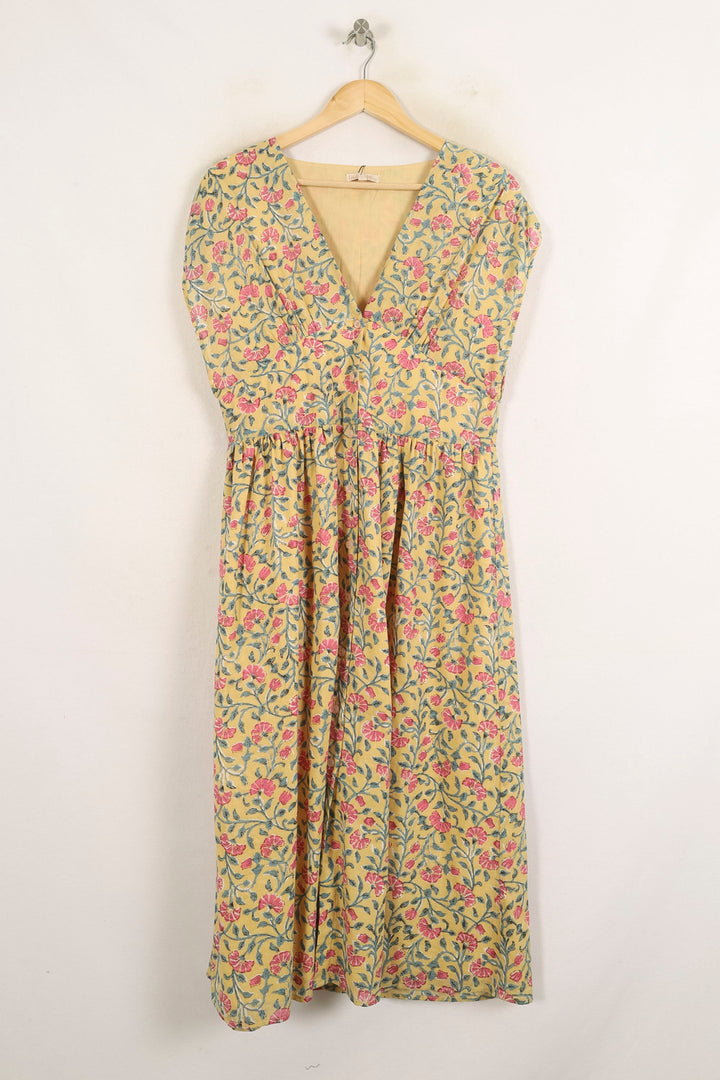 Robe Longue Jaune et Rose - Taille L/40 de la marque Louise Misha | PARAD75057 - Vendu par Paradigme - Image 2
