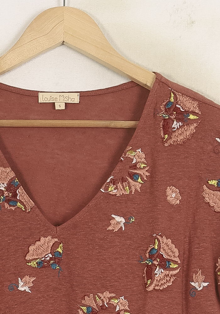 Tee-shirt Marron - Taille S/36 de la marque Louise Misha | PARAD75060 - Vendu par Paradigme - Image 3