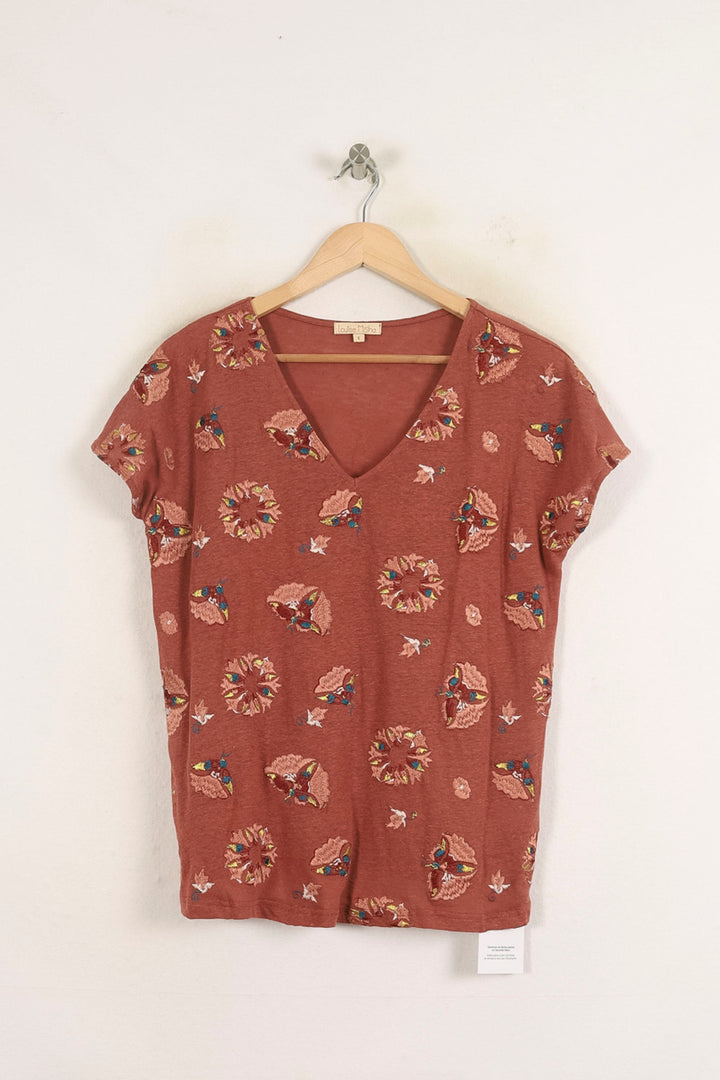 Tee-shirt Marron - Taille S/36 de la marque Louise Misha | PARAD75060 - Vendu par Paradigme - Image 2