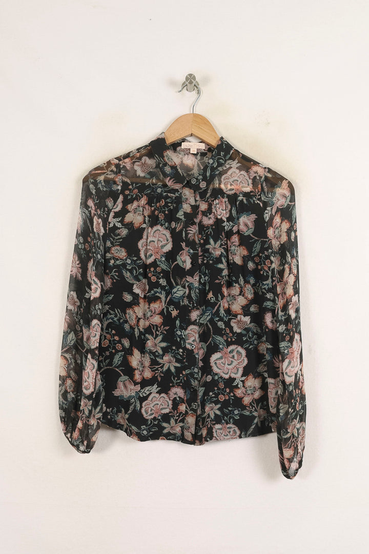 Blouse Noire et Fleurie - Taille XS/34 de la marque Louise Misha | PARAD75061 - Vendu par Paradigme - Image 2
