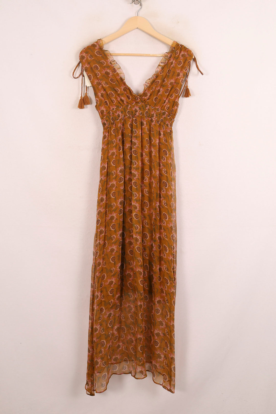 Robe Longue Orange et Rose - Taille XXS/32 de la marque Bérénice | PARAD75069 - Vendu par Paradigme - Image 4
