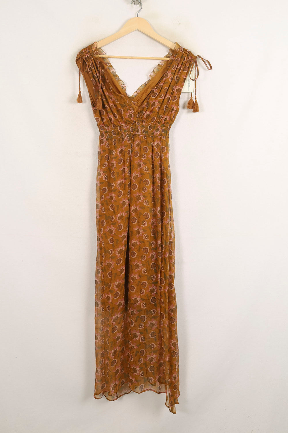 Robe Longue Orange et Rose - Taille XXS/32 de la marque Bérénice | PARAD75069 - Vendu par Paradigme - Image 2