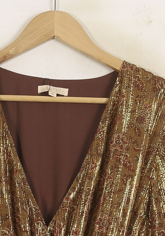 Robe Longue Marron - Taille S/36 de la marque Bérénice | PARAD75071 - Vendu par Paradigme - Image 3