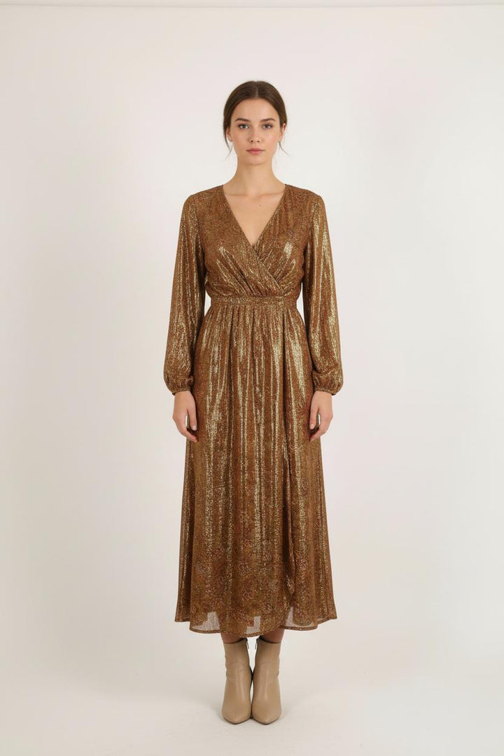 Robe Longue Marron - Taille S/36 de la marque Bérénice | PARAD75071 - Vendu par Paradigme - Image 1
