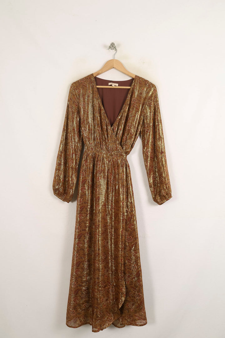 Robe Longue Marron - Taille S/36 de la marque Bérénice | PARAD75071 - Vendu par Paradigme - Image 2