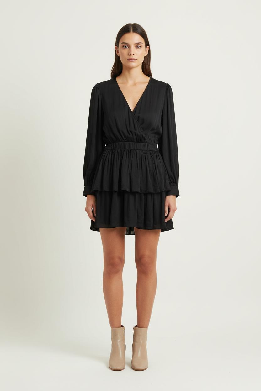 Robe Portefeuille Noire - Taille S/36 de la marque Bérénice | PARAD75075 - Vendu par Paradigme - Image 1