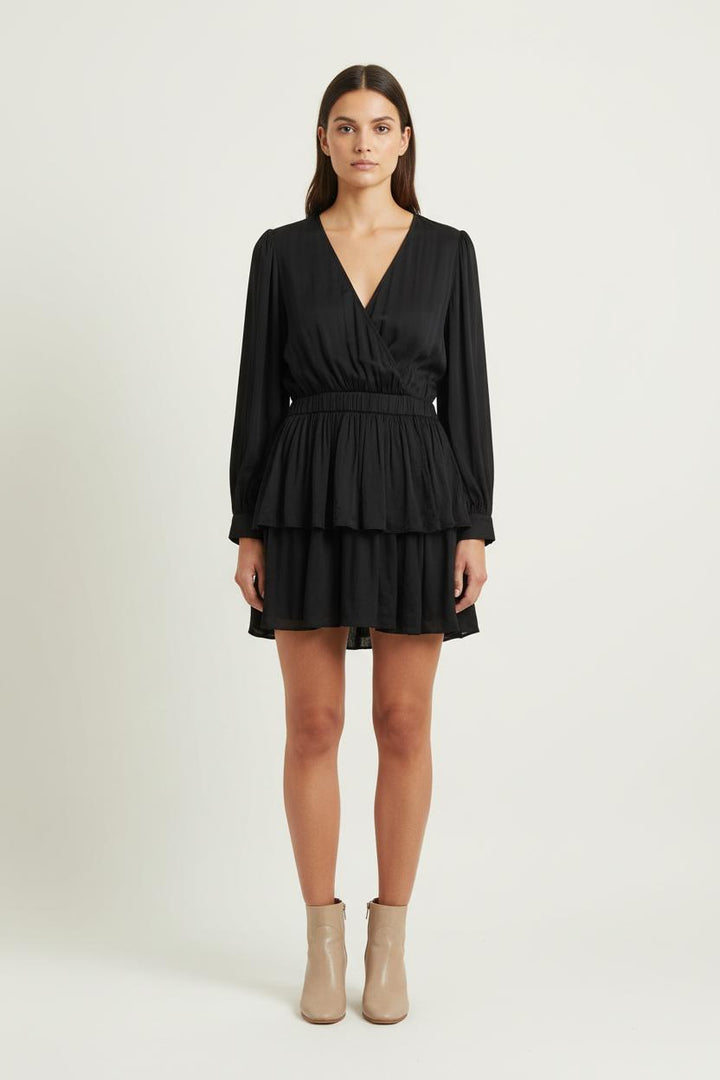 Robe Portefeuille Noire - Taille S/36 de la marque Bérénice | PARAD75075 - Vendu par Paradigme - Image 1