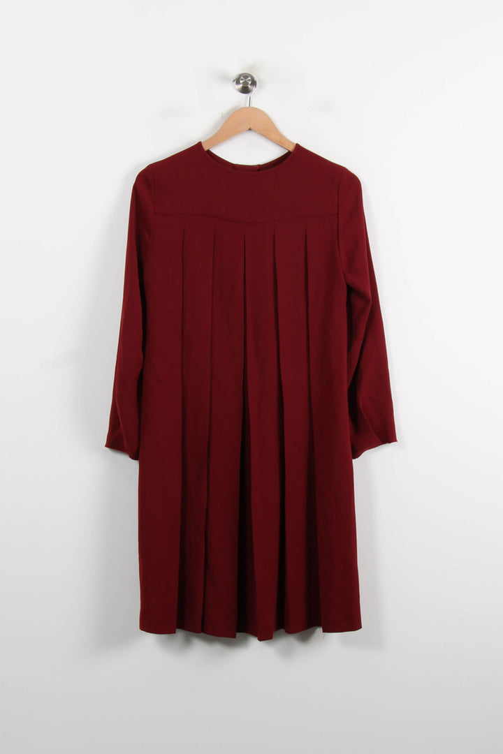Robe Droite Bordeaux - Taille M/38 de la marque Tara Jarmon | PARAD75088 - Vendu par Paradigme - Image 4
