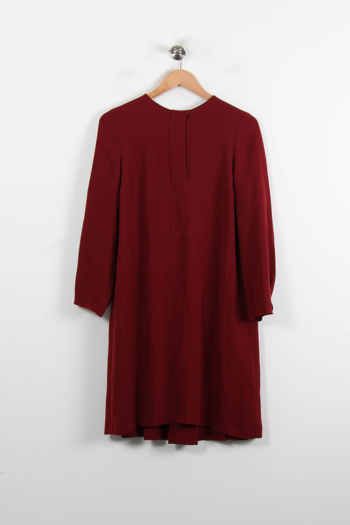 Robe Droite Bordeaux - Taille M/38 de la marque Tara Jarmon | PARAD75088 - Vendu par Paradigme - Image 2