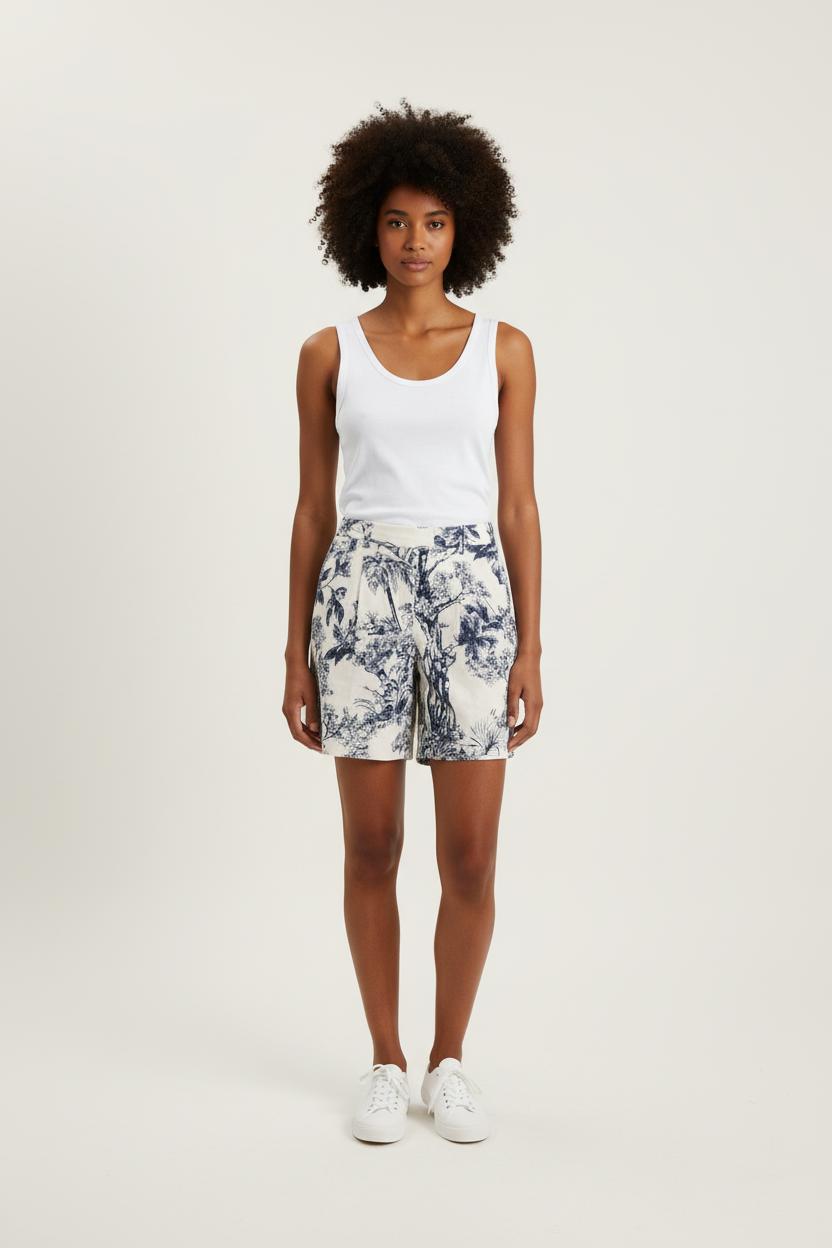 Short Blanc et Bleu - Taille M/38 de la marque Caroll | PARAD75093 - Vendu par Paradigme - Image 1