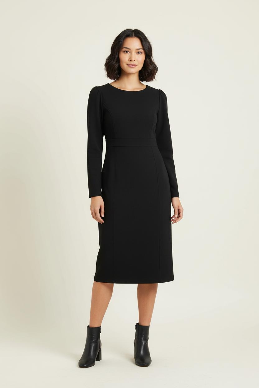 Robe Midi Noire - Taille XS/34 de la marque IKKS | PARAD75107 - Vendu par Paradigme - Image 1