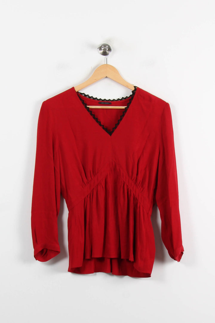 Blouse Rouge - Taille S/36 de la marque IKKS | PARAD75108 - Vendu par Paradigme - Image 2