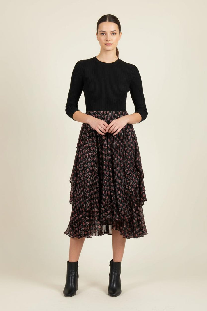 Robe Longue Noire et Rouge - Taille M/38 de la marque Maje | PARAD75118 - Vendu par Paradigme - Image 1