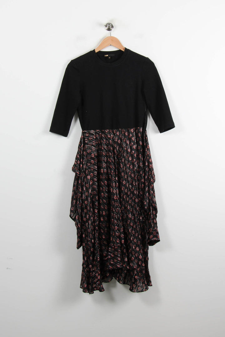 Robe Longue Noire et Rouge - Taille M/38 de la marque Maje | PARAD75118 - Vendu par Paradigme - Image 2