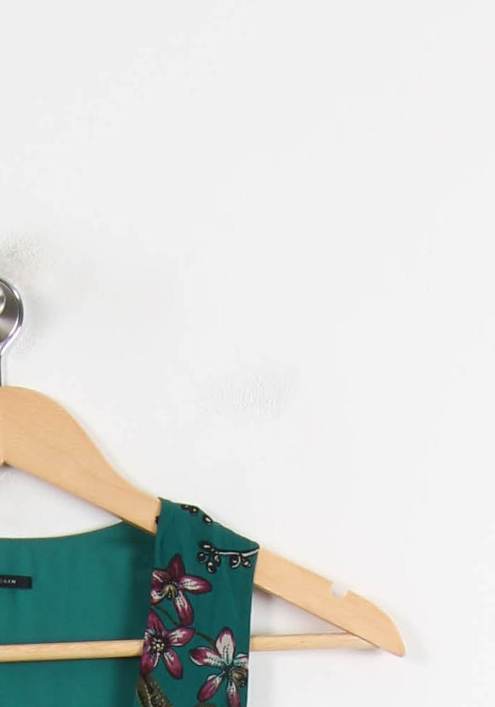 Robe Midi Verte à Fleurs - Taille S/36 de la marque IKKS | PARAD75121 - Vendu par Paradigme - Image 3