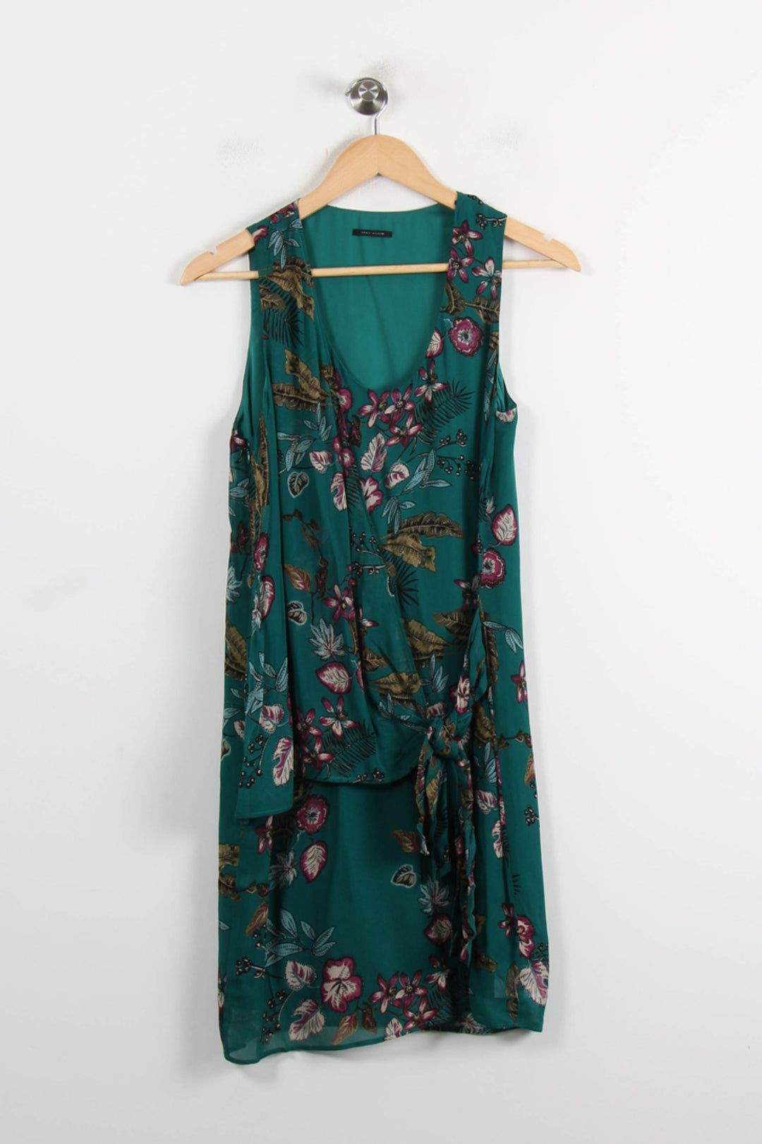 Robe Midi Verte à Fleurs - Taille S/36 de la marque IKKS | PARAD75121 - Vendu par Paradigme - Image 2