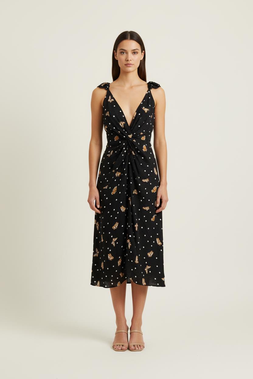 Robe Midi Noire - Taille M/38 de la marque The Kooples | PARAD75122 - Vendu par Paradigme - Image 1