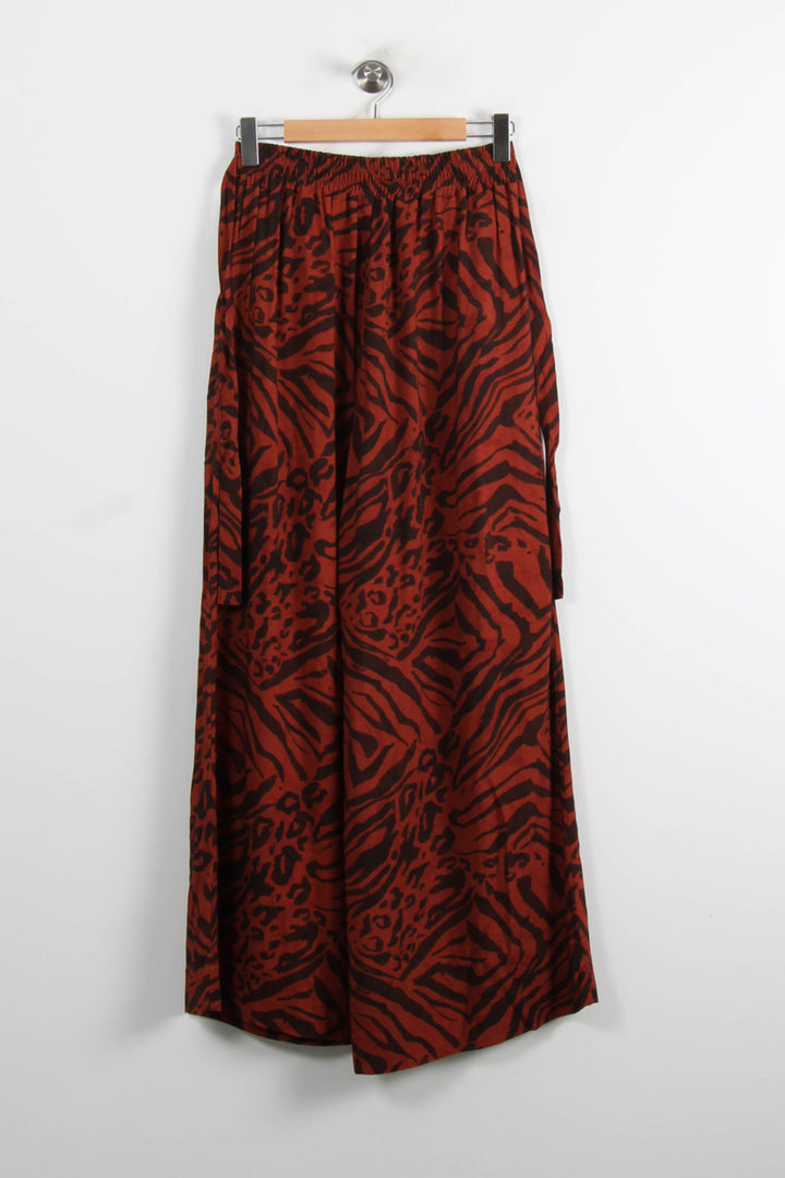 Pantalon Large Marron et Noir - Taille M/38 de la marque La Fée Maraboutée | PARAD75133 - Vendu par Paradigme - Image 4