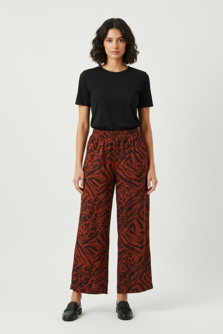 Pantalon Large Marron et Noir - Taille M/38 de la marque La Fée Maraboutée | PARAD75133 - Vendu par Paradigme - Image 1