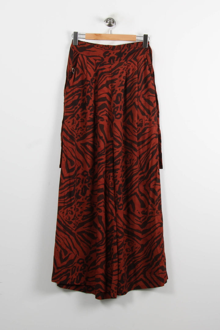 Pantalon Large Marron et Noir - Taille M/38 de la marque La Fée Maraboutée | PARAD75133 - Vendu par Paradigme - Image 2