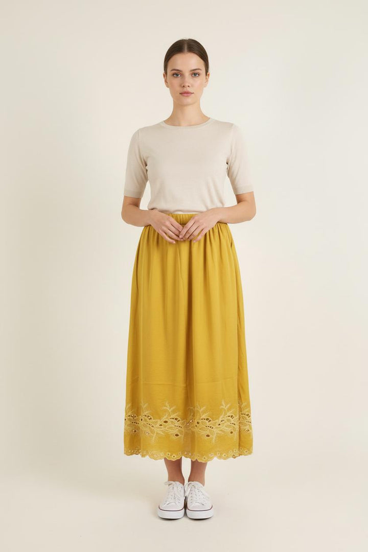 Jupe Longue Jaune - Taille S/36 de la marque Louise Misha | PARAD75138 - Vendu par Paradigme - Image 1