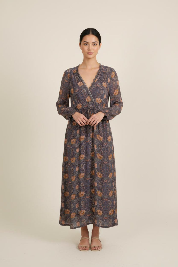 Robe Longue Violette et Jaune - Taille S/36 de la marque Louise Misha | PARAD75144 - Vendu par Paradigme - Image 1