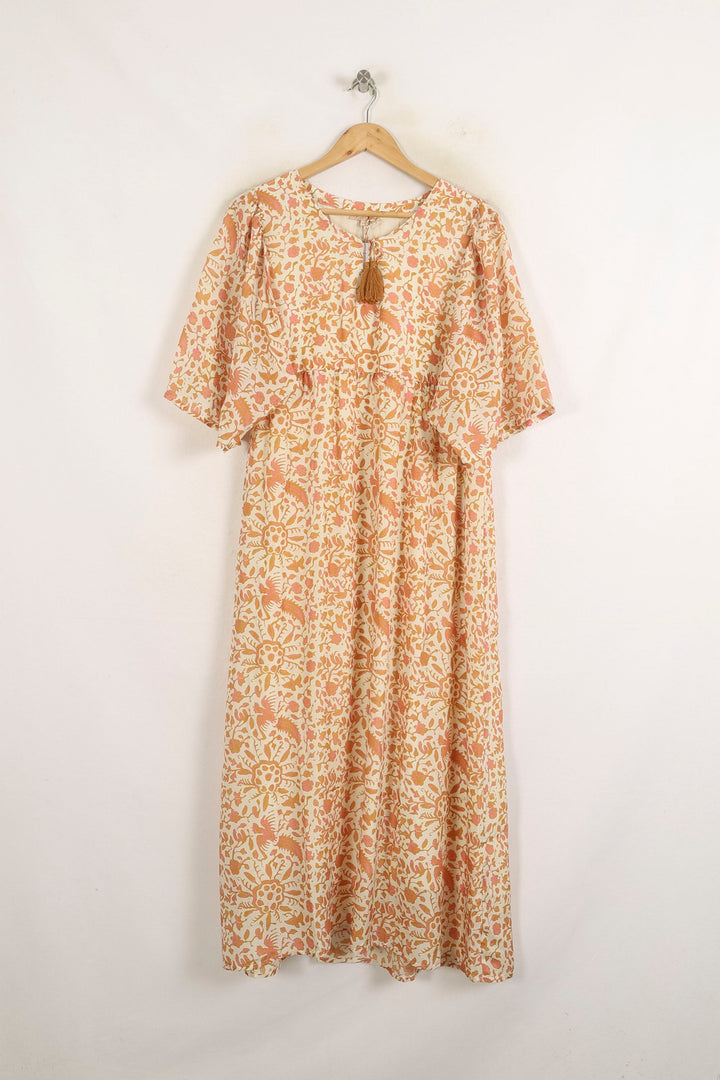 Robe Longue Beige et Orange - Taille XL/42 de la marque Louise Misha | PARAD75146 - Vendu par Paradigme - Image 2