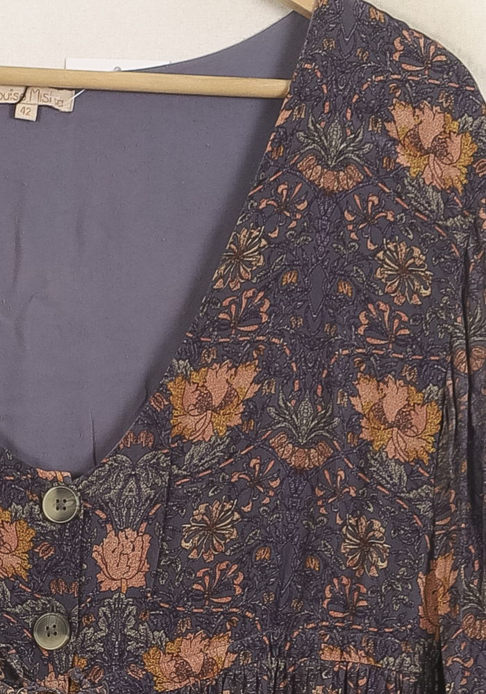 Robe Longue Violette et Orange - Taille XL/42 de la marque Louise Misha | PARAD75147 - Vendu par Paradigme - Image 3