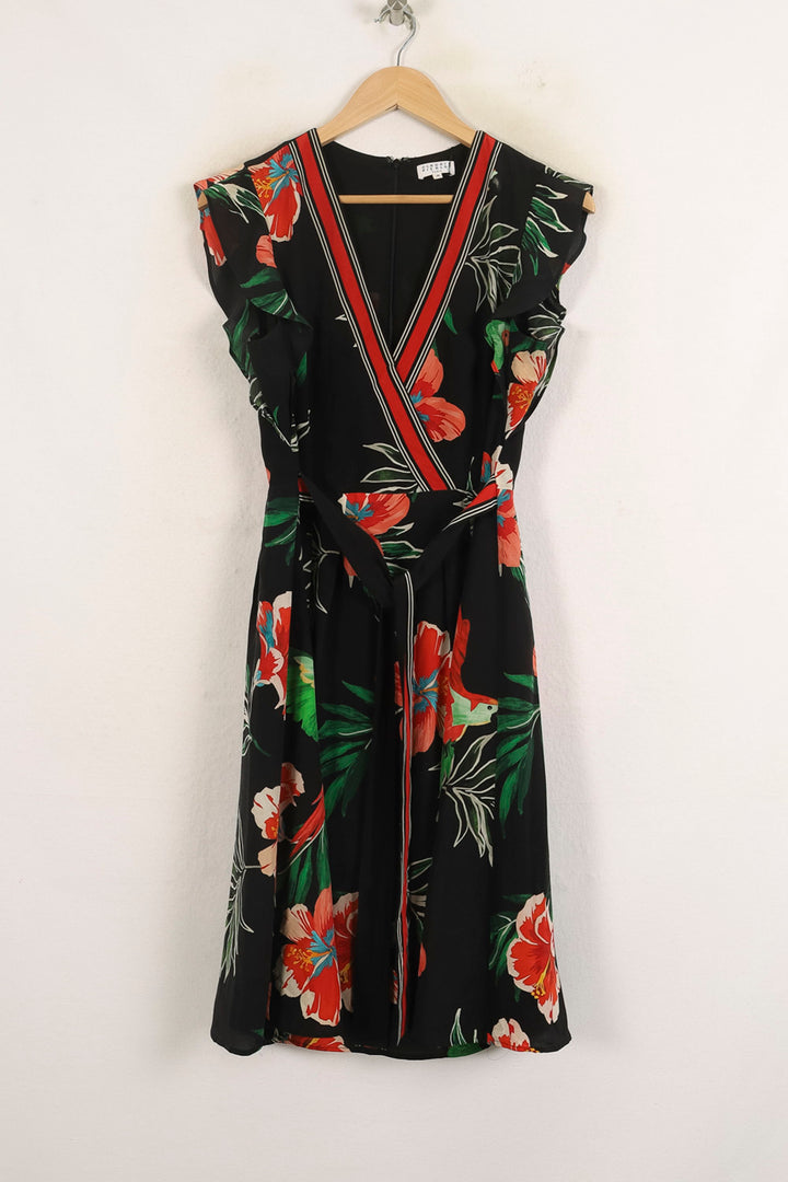 Robe Portefeuille Noire et Rouge - Taille M/38 de la marque Claudie Pierlot | PARAD75152 - Vendu par Paradigme - Image 2