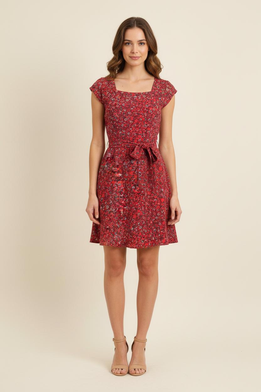 Robe Courte Rose et Rouge - Taille L/40 de la marque IKKS | PARAD75155 - Vendu par Paradigme - Image 1
