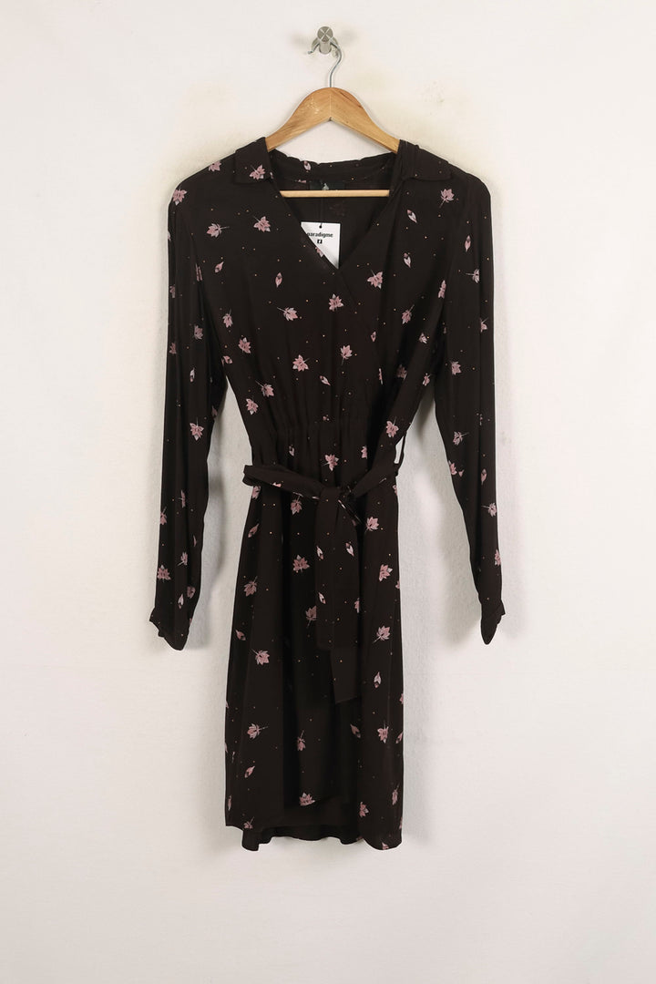 Robe Portefeuille Marron et Rose - Taille L/40 de la marque One Step | PARAD75156 - Vendu par Paradigme - Image 2