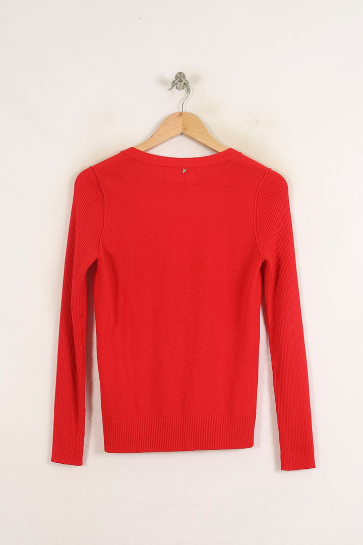 Cardigan Rouge - Taille S/36 de la marque Sud express | PARAD75160 - Vendu par Paradigme - Image 4