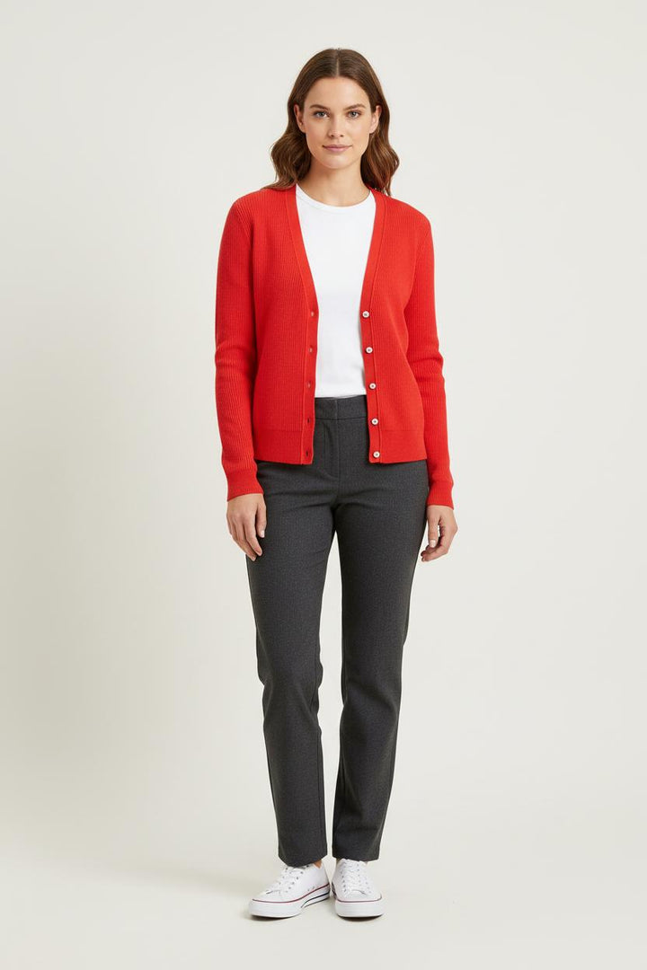 Cardigan Rouge - Taille S/36 de la marque Sud express | PARAD75160 - Vendu par Paradigme - Image 1