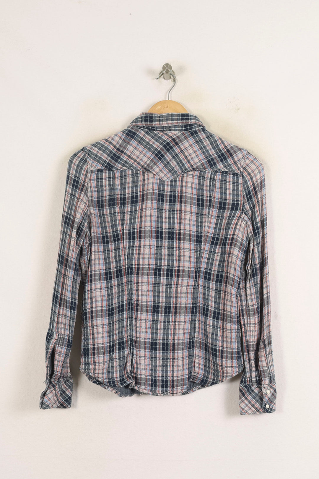 Chemise à Carreaux Bleue et Blanche - Taille M/38 de la marque Levi's | PARAD75163 - Vendu par Paradigme - Image 4