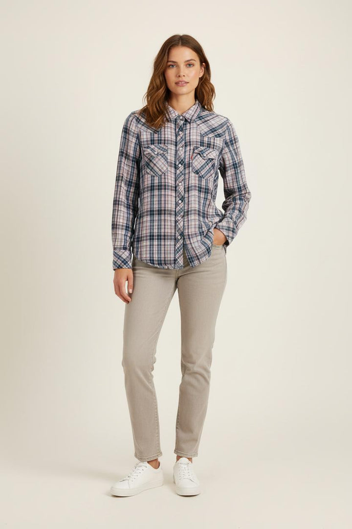 Chemise à Carreaux Bleue et Blanche - Taille M/38 de la marque Levi's | PARAD75163 - Vendu par Paradigme - Image 1