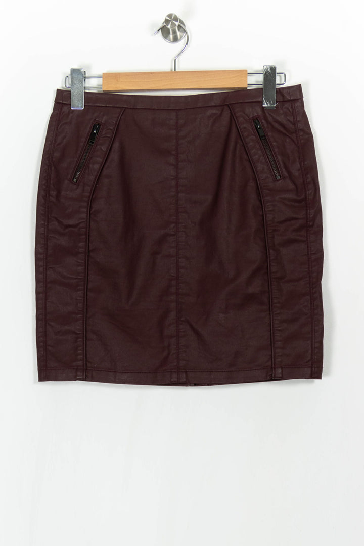 Jupe Courte Bordeaux - Taille M/38 de la marque IKKS | PARAD75172 - Vendu par Paradigme - Image 2