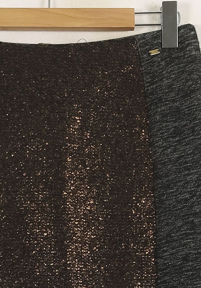 Jupe Courte Marron et Gris - Taille M/38 de la marque IKKS | PARAD75175 - Vendu par Paradigme - Image 3
