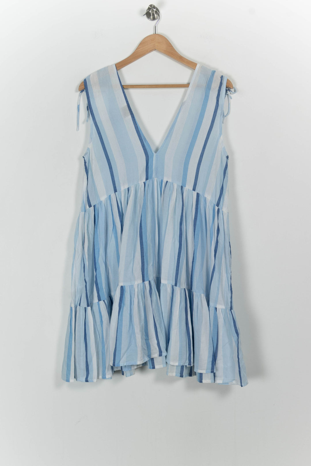 Robe Midi Bleu et Blanc - Taille L/40 de la marque Claudie Pierlot | PARAD75177 - Vendu par Paradigme - Image 4