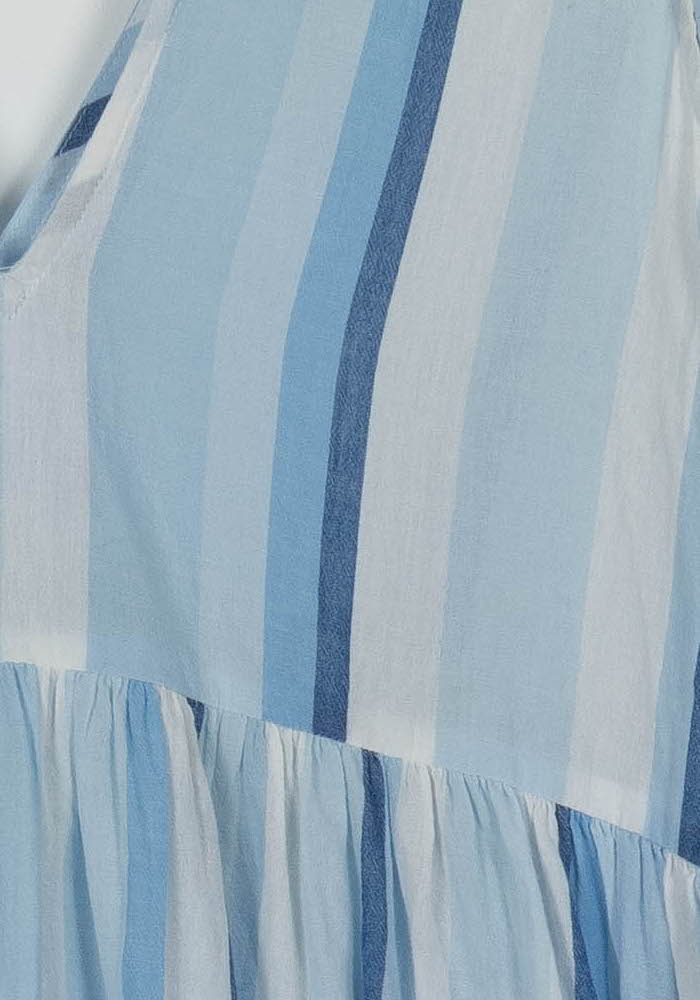 Robe Midi Bleu et Blanc - Taille L/40 de la marque Claudie Pierlot | PARAD75177 - Vendu par Paradigme - Image 3