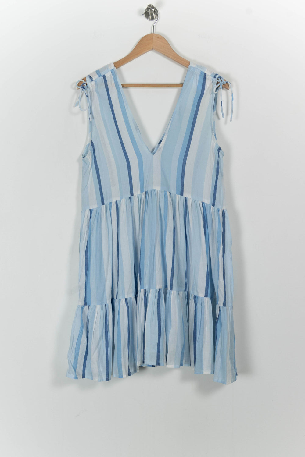 Robe Midi Bleu et Blanc - Taille L/40 de la marque Claudie Pierlot | PARAD75177 - Vendu par Paradigme - Image 2