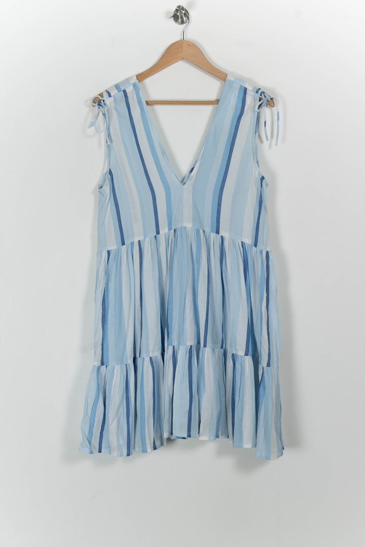 Robe Midi Bleu et Blanc - Taille L/40 de la marque Claudie Pierlot | PARAD75177 - Vendu par Paradigme - Image 2