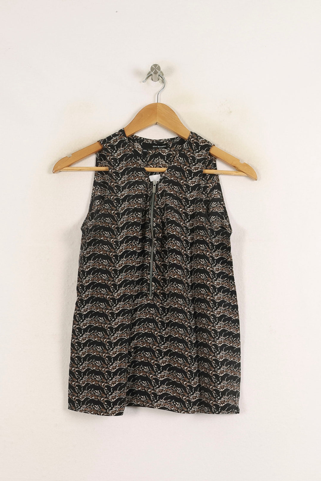 Blouse Sans Manches Marron et Noir - Taille XXS/32 de la marque The Kooples | PARAD75178 - Vendu par Paradigme - Image 2