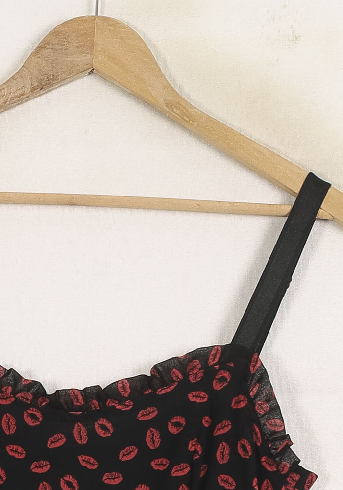 Robe Noire et Rouge - Taille L/40 de la marque Claudie Pierlot | PARAD75179 - Vendu par Paradigme - Image 3