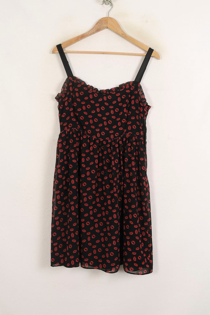 Robe Noire et Rouge - Taille L/40 de la marque Claudie Pierlot | PARAD75179 - Vendu par Paradigme - Image 2